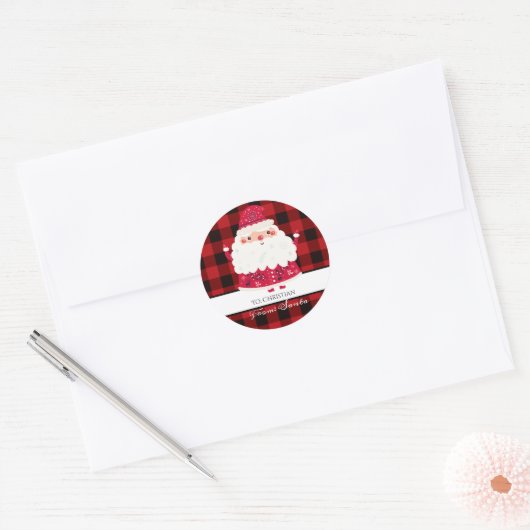 Kerstman tot Kerstmis van labels (Envelop)