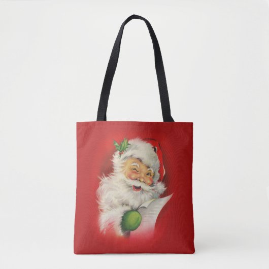 kerstman tote bag (Voorkant)