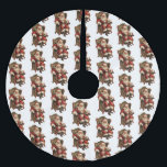 kerstman traditioneel kerstpatroon kerstboom rok<br><div class="desc">Boomrok met een  stijl afbeelding met klassiek Sinterklaas zittend in een ouderwetse armstoel. Heerlijk traditioneel kerstontwerp.</div>