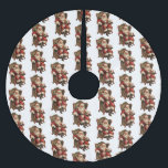 kerstman traditioneel kerstpatroon kerstboom rok<br><div class="desc">Boomrok met een  stijl afbeelding met klassiek Sinterklaas zittend in een ouderwetse armstoel. Heerlijk traditioneel kerstontwerp.</div>