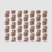  kerstman traditioneel kerstpatroon tissuepapier (Voorkant)