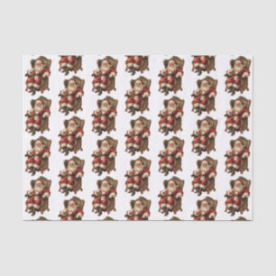  kerstman traditioneel kerstpatroon tissuepapier