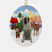 Kerstman Treat - Bull Mastiff Keramisch Ornament (Rechts)