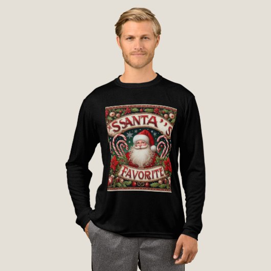kerstman Tri-Blend shirt (Voorkant)