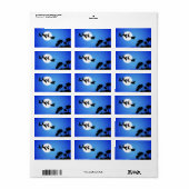 Kerstman Tropische Kerstboom Etiket (Full Sheet)