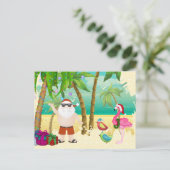 Kerstman, Tropische Vogels, Kerstmis van het Feestdagenkaart (Staand voorkant)