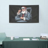 Kerstman Truck Uitrusting Grappige Truckchauffeur  Spandoek (Beurs)