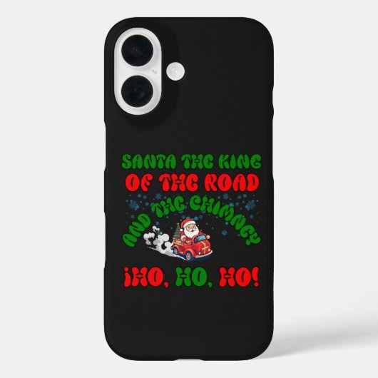 Kerstman Trucker Kerststraat Koning feestelijk Case-Mate iPhone Case (Achterkant)