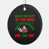 Kerstman Trucker Kerststraat Koning feestelijk Keramisch Ornament (Links)