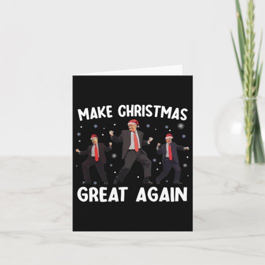 Kerstman Trump Dance Make Christmas Great Again be Kaart (Voorkant)
