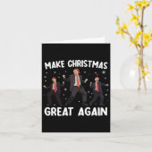 Kerstman Trump Dance Make Christmas Great Again be Kaart (Gele Bloem)