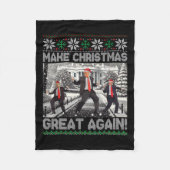 Kerstman Trump Dance Make Christmas Great Again le Fleece Deken (Voorkant)