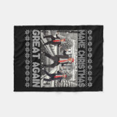 Kerstman Trump Dance Make Christmas Great Again le Fleece Deken (Voorkant (Horizontaal))