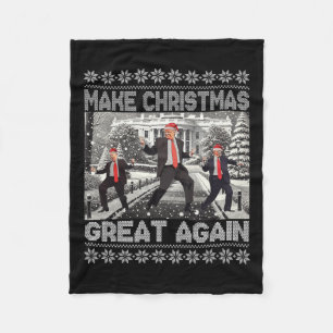 Kerstman Trump Dance Make Christmas Great Again le Fleece Deken