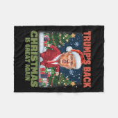 Kerstman Trump Dance Make Christmas Great Again le Fleece Deken (Voorkant (Horizontaal))