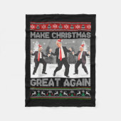 Kerstman Trump Dance Make Christmas Great Again le Fleece Deken (Voorkant)