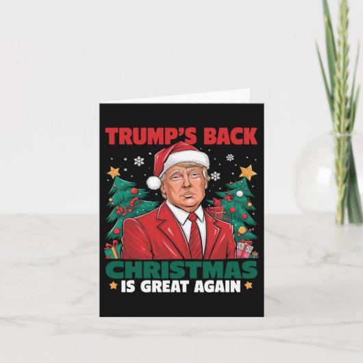 Kerstman Trump Dance Make Christmas Great Again le Kaart (Voorkant)