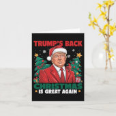 Kerstman Trump Dance Make Christmas Great Again le Kaart (Gele Bloem)