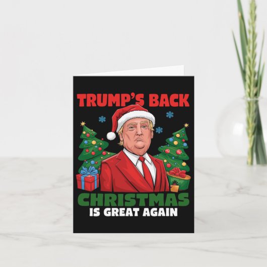 Kerstman Trump Dance Make Christmas Great Again le Kaart (Voorkant)