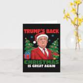 Kerstman Trump Dance Make Christmas Great Again le Kaart (Gele Bloem)