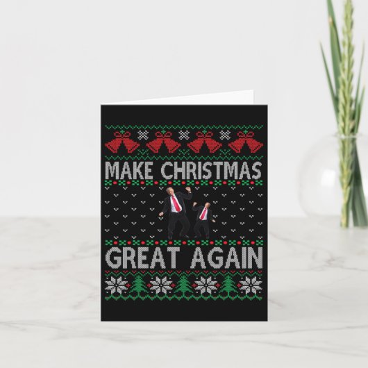 Kerstman Trump Dance Make Christmas Great Again le Kaart (Voorkant)