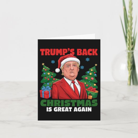 Kerstman Trump Dance Make Christmas Great Again le Kaart (Voorkant)