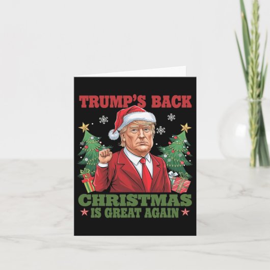 Kerstman Trump Dance Make Christmas Great Again le Kaart (Voorkant)