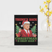 Kerstman Trump Dance Make Christmas Great Again le Kaart (Gele Bloem)