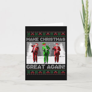 Kerstman Trump Dance Make Christmas Great Again le Kaart