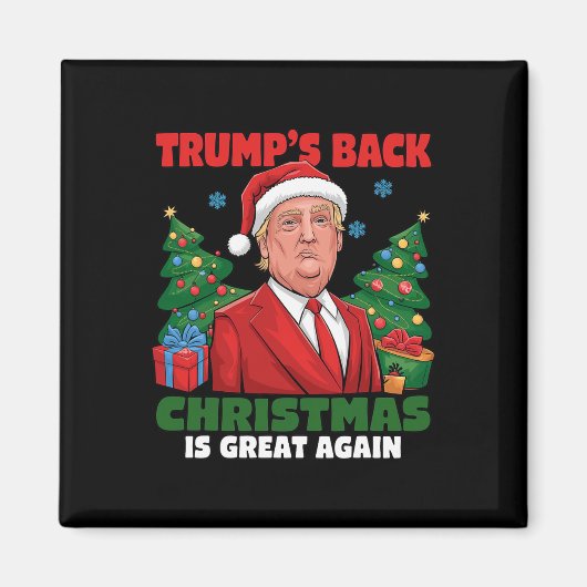 Kerstman Trump Dance Make Christmas Great Again le Magneet (Voorkant)