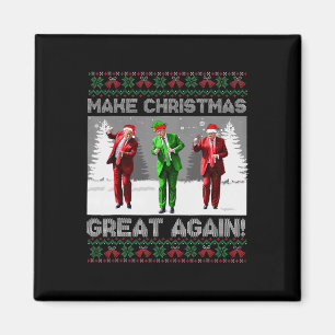 Kerstman Trump Dance Make Christmas Great Again le Magneet