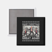 Kerstman Trump Dance Make Christmas Great Again le Magneet (Voorkant / Achterkant)