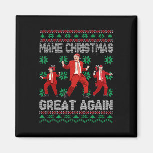 Kerstman Trump Dance Make Christmas Great Again le Magneet