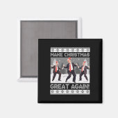 Kerstman Trump Dance Make Christmas Great Again le Magneet (Voorkant / Achterkant)