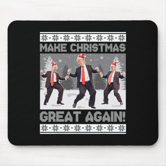 Kerstman Trump Dance Make Christmas Great Again le Muismat (Voorkant)