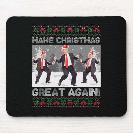 Kerstman Trump Dance Make Christmas Great Again le Muismat (Voorkant)
