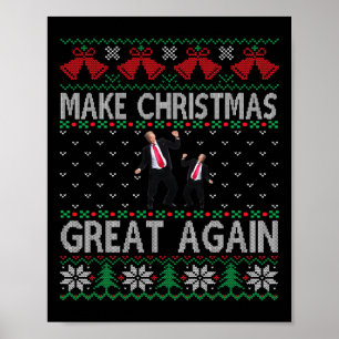 Kerstman Trump Dance Make Christmas Great Again le Poster
