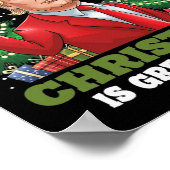 Kerstman Trump Dance Make Christmas Great Again le Poster (Hoek)