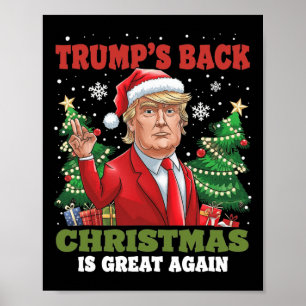 Kerstman Trump Dance Make Christmas Great Again le Poster