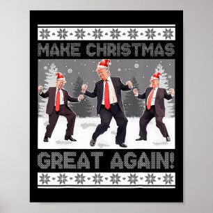 Kerstman Trump Dance Make Christmas Great Again le Poster
