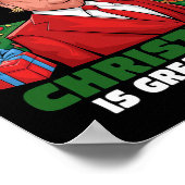 Kerstman Trump Dance Make Christmas Great Again le Poster (Hoek)