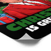 Kerstman Trump Dance Make Christmas Great Again le Poster (Hoek)