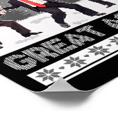 Kerstman Trump Dance Make Christmas Great Again le Poster (Hoek)