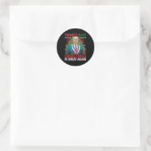 Kerstman Trump Dance Make Christmas Great Again le Ronde Sticker (Tas)
