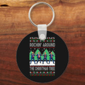Kerstman Trump Danst Dansend Rond de Chris Sleutelhanger (Voorkant)