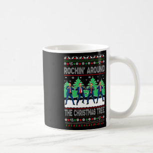 Kerstman Trump Danst Dansend Schommelt Rond De Chr Koffiemok