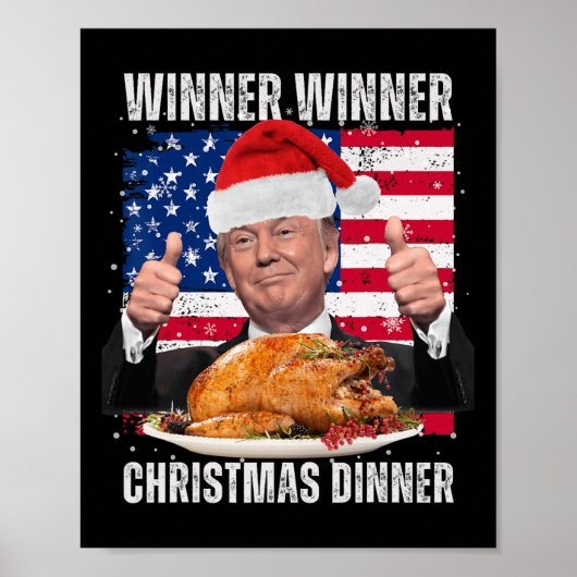 Kerstman Trump Humor Funny Trump Xmas Poster (Voorkant)