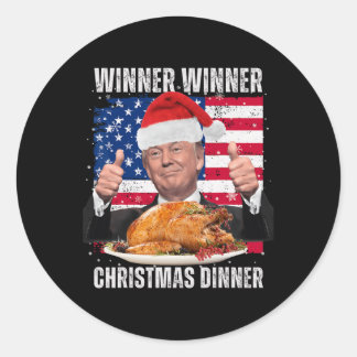 Kerstman Trump Humor Funny Trump Xmas Ronde Sticker