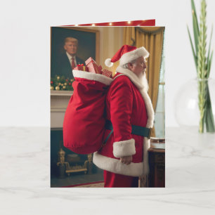 Kerstman Trump in het Oval Office Kaart