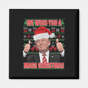 Kerstman Trump Kerst Humor Funny Trump Xmas 2 Magneet